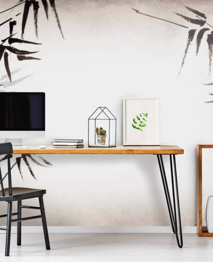 kundenspezifisches Bambus-Wandbild namens Grunge Oriental Bamboo für Büros, Schlafzimmer und Spas kundenspezifisches Bambus-Wandbild namens Grunge Oriental Bamboo für Büros, Schlafzimmer und Spas