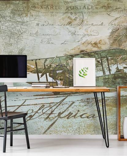 vintage illustrasjon av en gammeldags fly tapet vintage illustrasjon av en gammeldags fly tapet