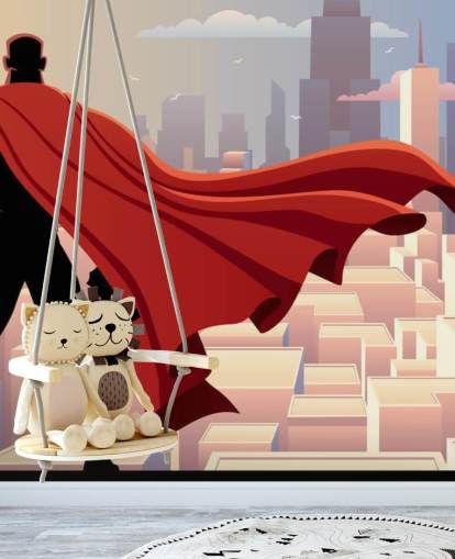 Superhero Looking at City Wallpaper Superhero Looking at City Wallpaper