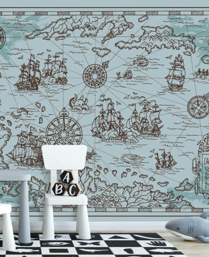blue pirate map wallpaper blue pirate map wallpaper
