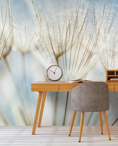 white dandelion wallpaper mural called Abstract Dandelion for lounges, kitchens and bathrooms white dandelion wallpaper mural called Abstract Dandelion for lounges, kitchens and bathrooms