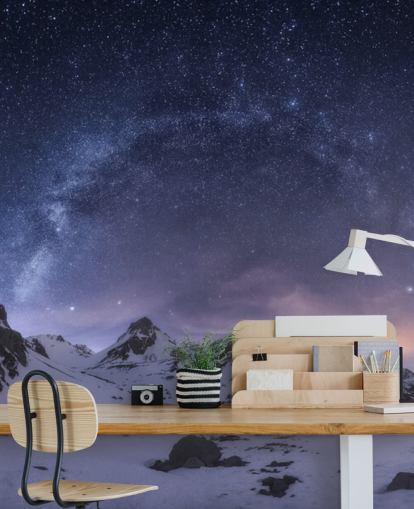 snowy mountains with starry sky wallpaper snowy mountains with starry sky wallpaper