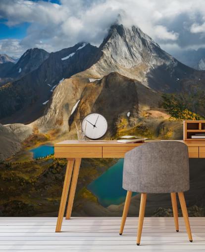 kanadensiska berg i höst med sjöar tapeter kanadensiska berg i höst med sjöar tapeter