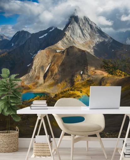 kanadiske fjellet i høst med innsjøer tapet kanadiske fjellet i høst med innsjøer tapet