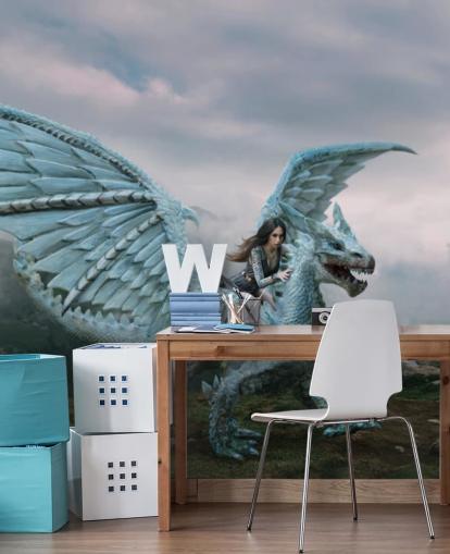 blue dragon being ridden by a woman wallpaper blue dragon being ridden by a woman wallpaper