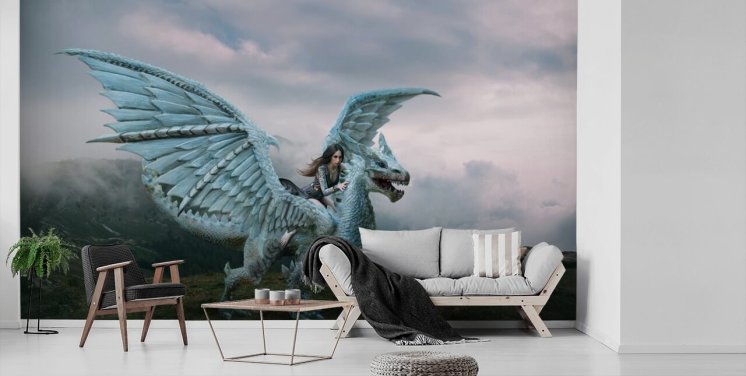Dragon Princess Dragon Wall Mural