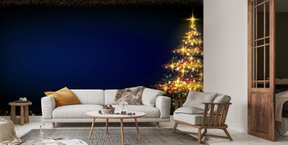 dark christmas tree wallpaper