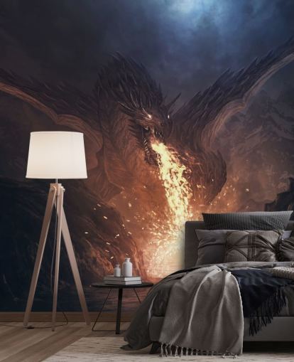 terrifying dragon breathing fire on man wallpaper terrifying dragon breathing fire on man wallpaper