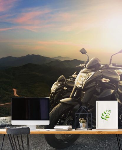 Papier peint Paire de motos noires par A Gorgeous View Papier peint Paire de motos noires par A Gorgeous View