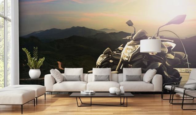 Coppia di moto nere by a Gorgeous View Wallpaper