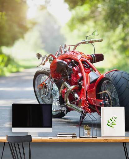 Rote Motorrad-Tapete Rote Motorrad-Tapete