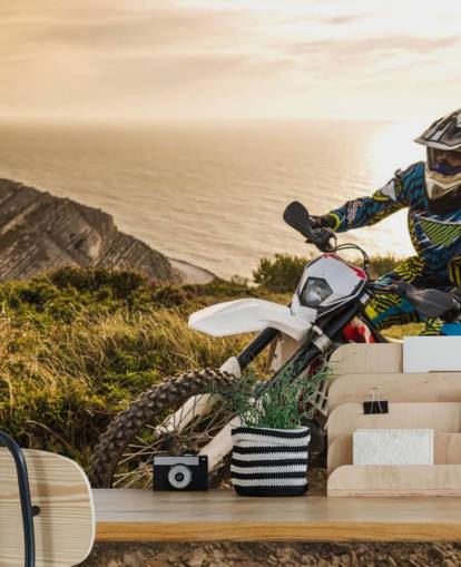 anpassbares Wandbild für Offroad-Motorradfahrer namens Enduro Biker anpassbares Wandbild für Offroad-Motorradfahrer namens Enduro Biker