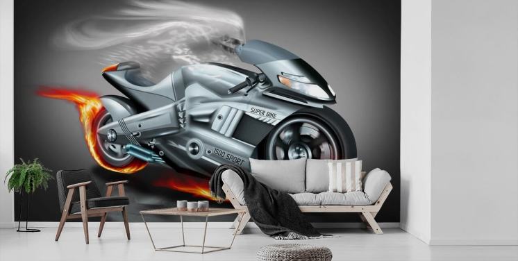 Ghost Riding - Carta da parati grigia
