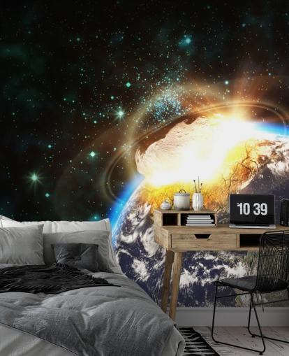 Asteroide Impact fra Space Wall Mural Asteroide Impact fra Space Wall Mural