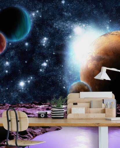 Abstrakta planeter med vatten Planet Bakgrund Abstrakta planeter med vatten Planet Bakgrund