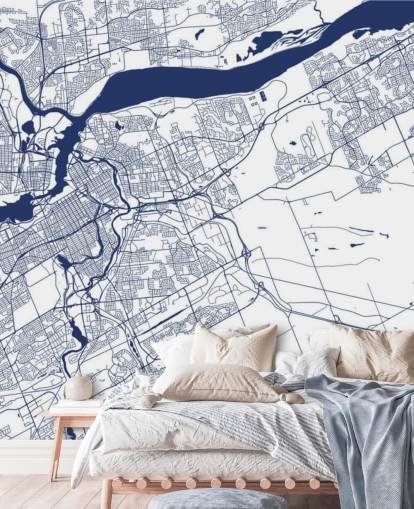 ottawa blauw en wit digitale kaartbehang ottawa blauw en wit digitale kaartbehang