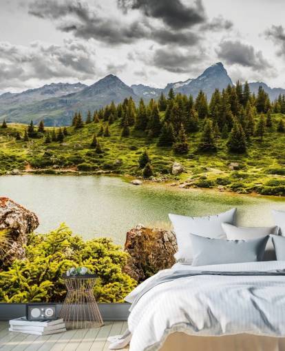 Lake and Mountain Wall Mural Lake and Mountain Wall Mural