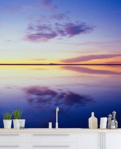 Sininen ja vaaleanpunainen auringonnousun taustakuva Sininen ja vaaleanpunainen auringonnousun taustakuva