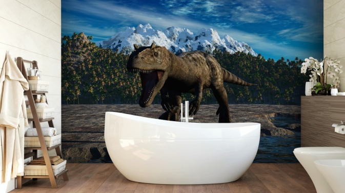 Allosaurus muurschildering behang