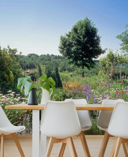 Quaint English Garden in Summer Wall Mural Quaint English Garden in Summer Wall Mural