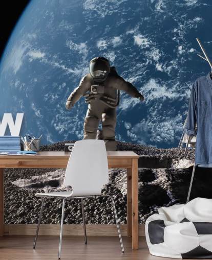 custom astronaut wallpaper mural called The Astronaut for children's bedrooms custom astronaut wallpaper mural called The Astronaut for children's bedrooms