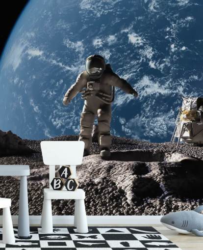 kundenspezifische Astronauten-Tapete namens The Astronaut für Kinderzimmer kundenspezifische Astronauten-Tapete namens The Astronaut für Kinderzimmer