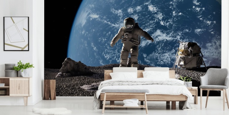 papier peint mural personnalisé d'astronaute appelé The Astronaut pour les chambres d'enfants