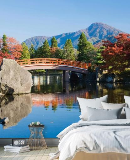 orientalsk stil hage tapet orientalsk stil hage tapet