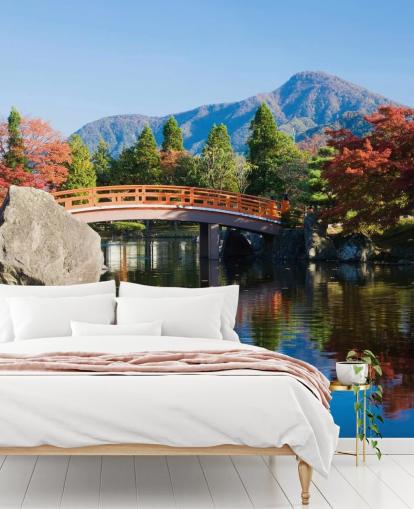 papel de parede de jardim estilo oriental papel de parede de jardim estilo oriental