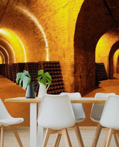 Sfondo 3D Lit Wine Tunnels Sfondo 3D Lit Wine Tunnels