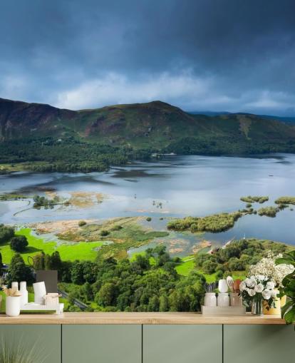 Lake and Green Countryside Wallpaper Lake and Green Countryside Wallpaper