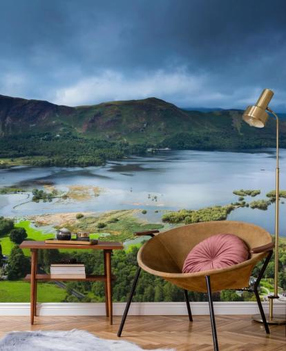 Lake and Green Countryside Wallpaper Lake and Green Countryside Wallpaper