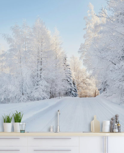 Mural de pared Árboles nevados Mural de pared Árboles nevados