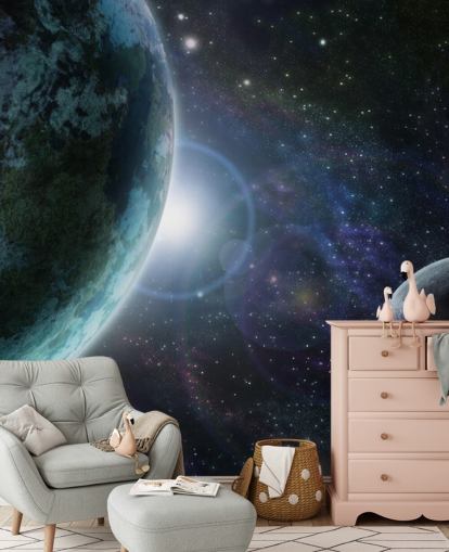 Blauer Planet Erde im Weltraum Wallpaper Blauer Planet Erde im Weltraum Wallpaper