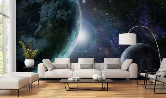 Blue Planet Earth i verdensrommet Bakgrunn