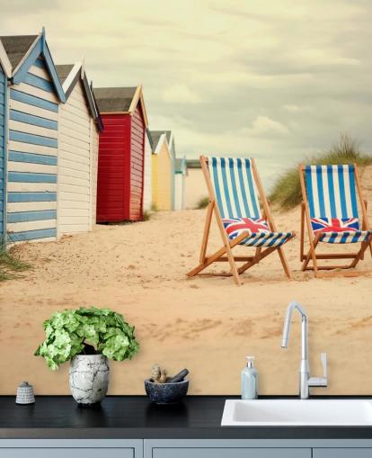 Deck Chairs Wallpaper Mural Deck Chairs Wallpaper Mural