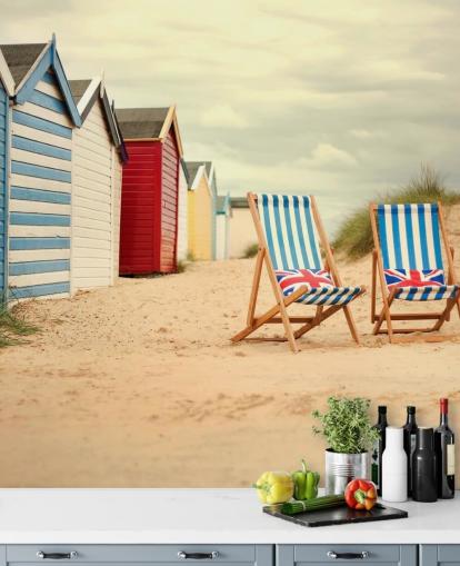 Deck Chairs Wallpaper Mural Deck Chairs Wallpaper Mural