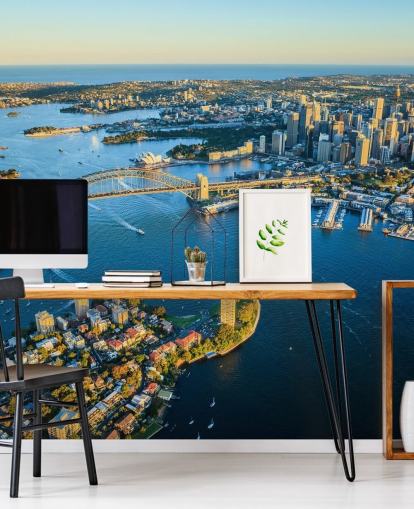 Flygfoto av Sydney hamn tapeter Flygfoto av Sydney hamn tapeter
