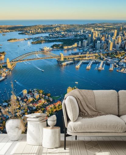 antenne utsikt over sydney havn tapet antenne utsikt over sydney havn tapet