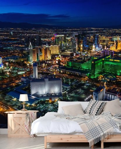 Las Vegas leuchtete nachts Wandgemälde Las Vegas leuchtete nachts Wandgemälde