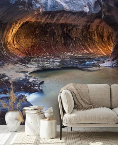 lit up cave in zion national park wallpaper lit up cave in zion national park wallpaper