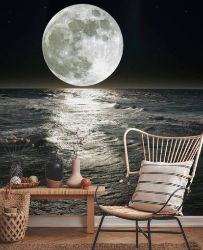 white customisable moon wallpaper mural called Moon for bedrooms white customisable moon wallpaper mural called Moon for bedrooms