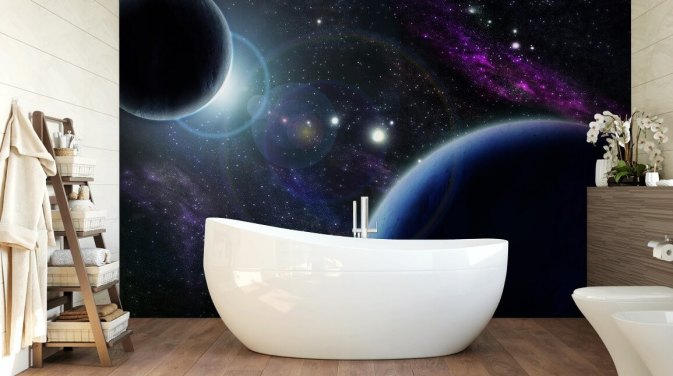 Two Blue Planets Planet Wallpaper