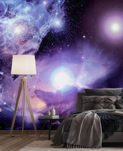 purple custom space wallpaper mural called Fantasy Space Nebula for ceilings and child's bedroom purple custom space wallpaper mural called Fantasy Space Nebula for ceilings and child's bedroom
