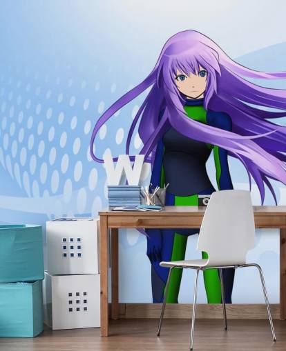 papel de parede anime girl de cabelos roxos papel de parede anime girl de cabelos roxos