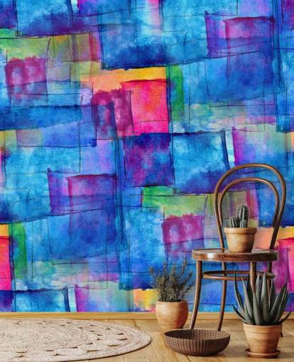 Watercolour Cube Abstract Art Wallpaper Watercolour Cube Abstract Art Wallpaper