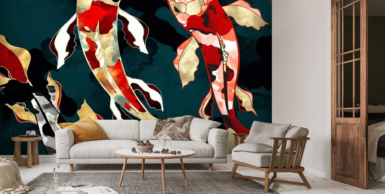 Oriental Koi Wallpaper | Wallsauce UK