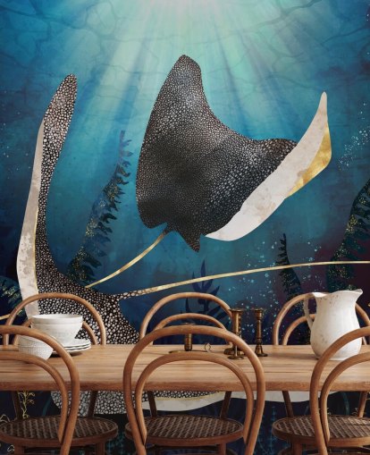 stingray laivasto ja kullan värinen tapetti stingray laivasto ja kullan värinen tapetti