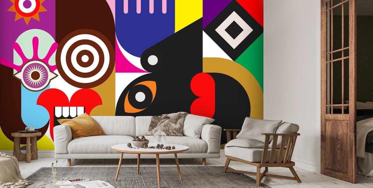 Abstract Women Wall Mural 