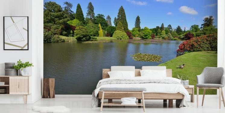 Large Pond in Garden Park Mural